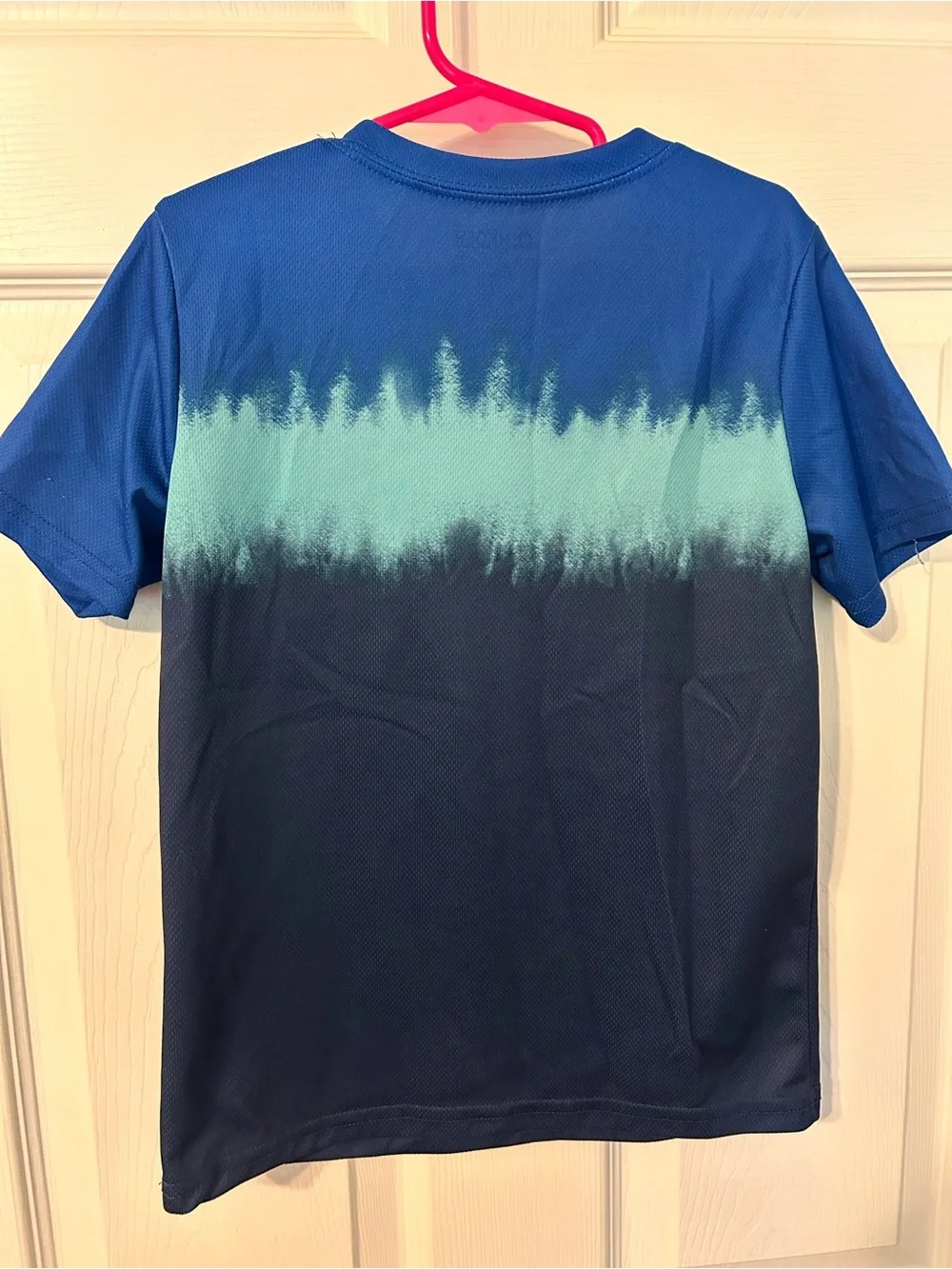 Boys, OshKosh B'gosh, Blue Ombre Short Sleeve Activewear Tee, Size 7